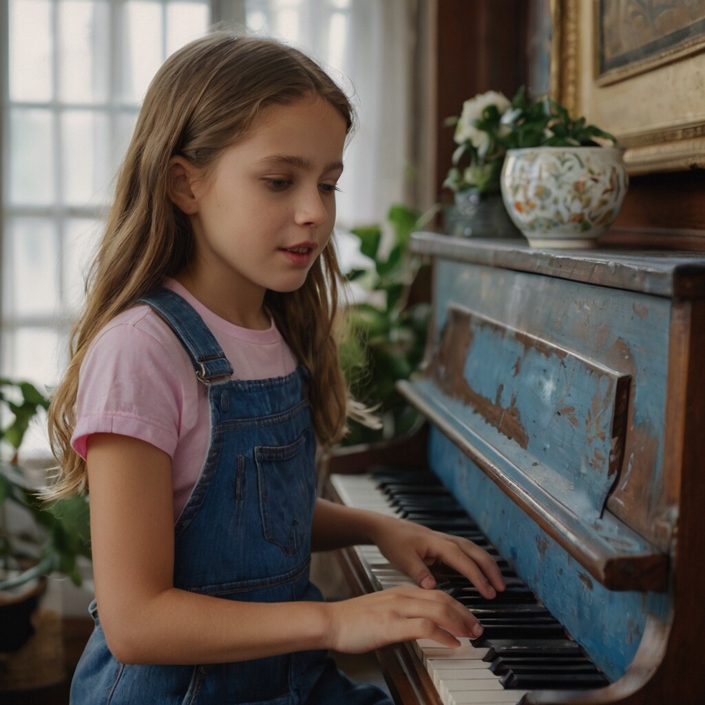 A child playing piano 10