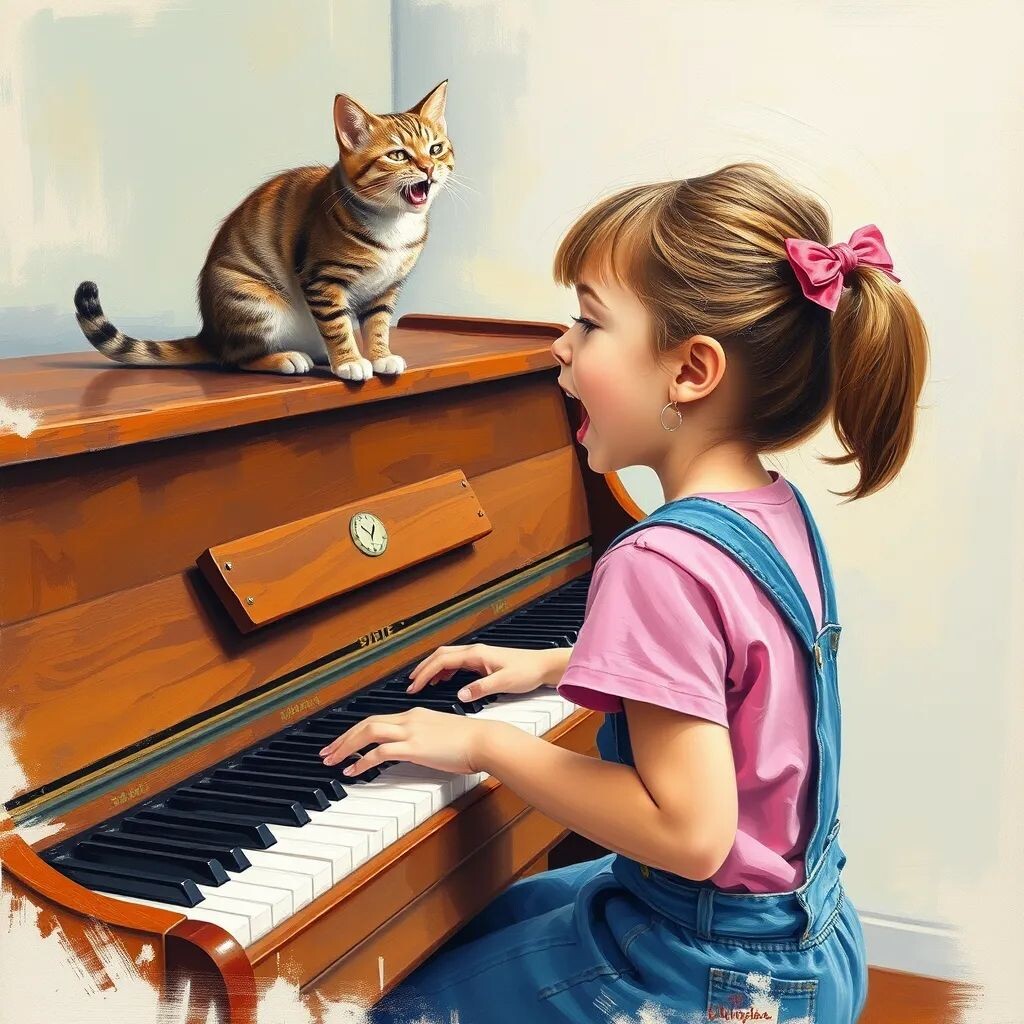A child playing piano 6