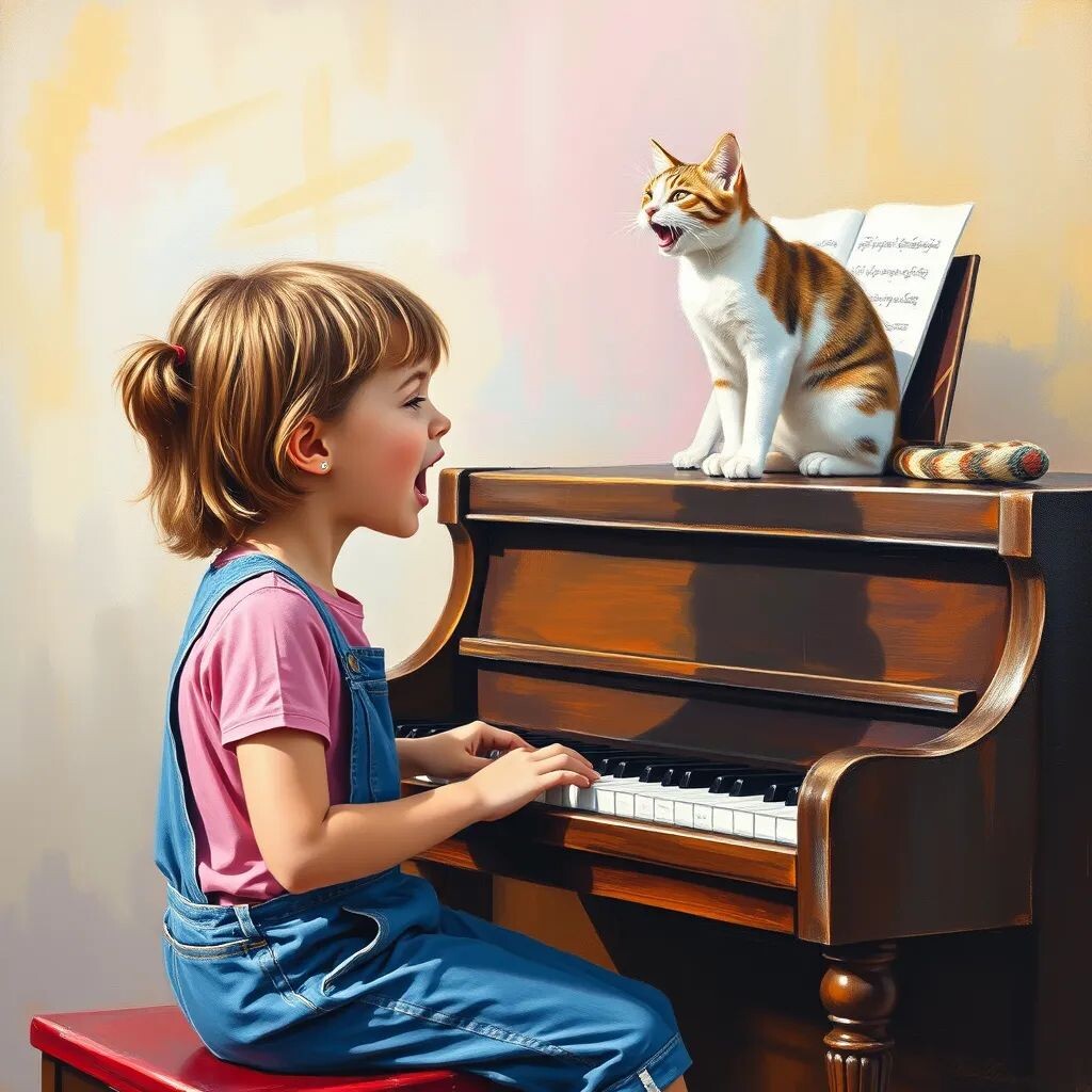 A child playing piano 7