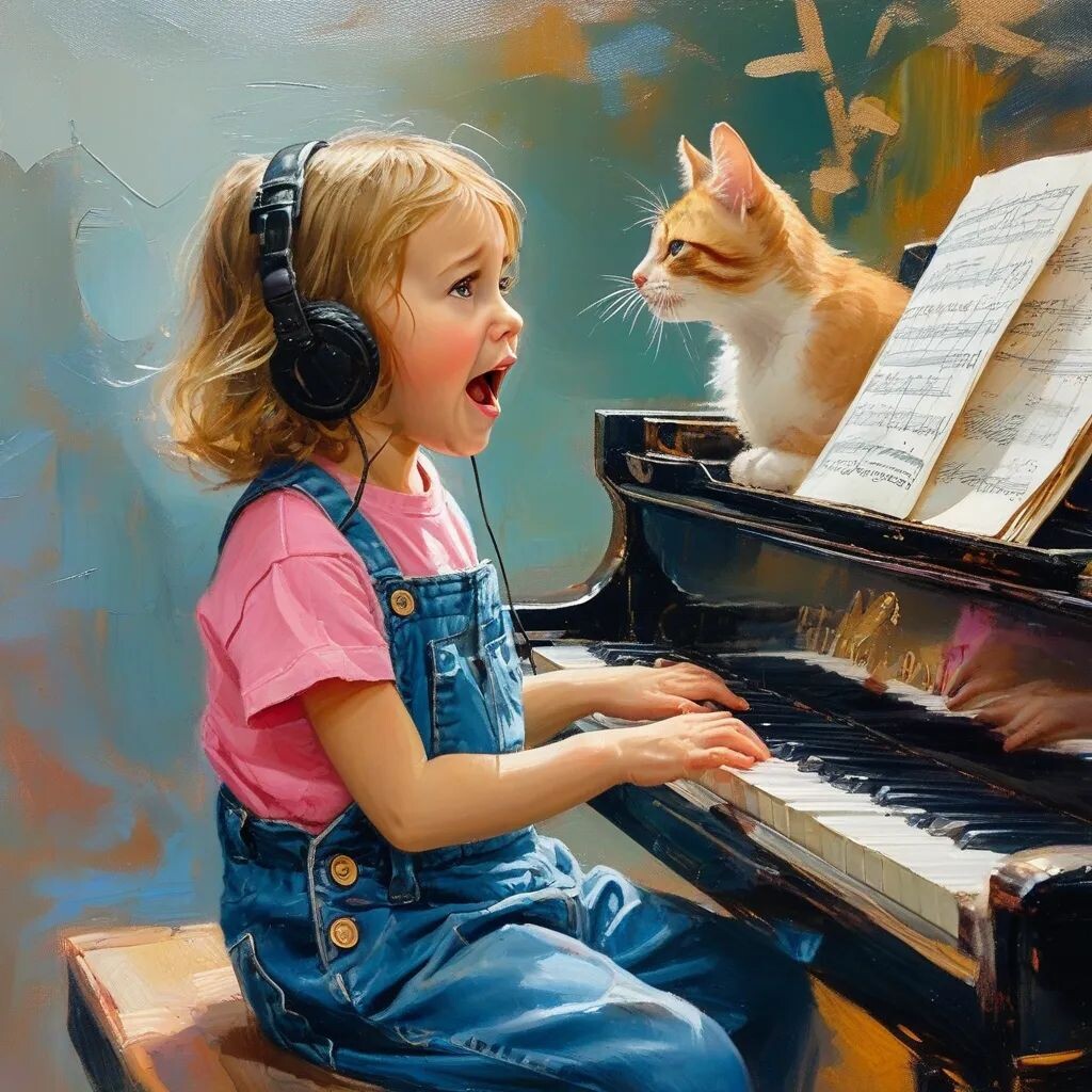 A child playing piano 8