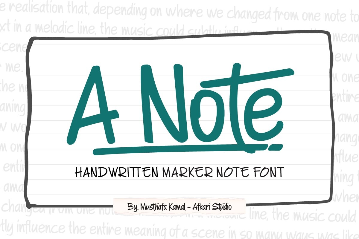A-Note_font