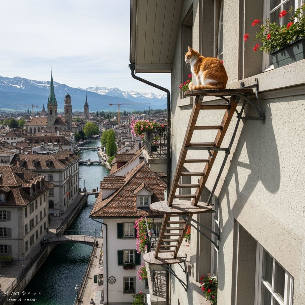 Архитектура для котов: кошачьи лестницы Швейцарии