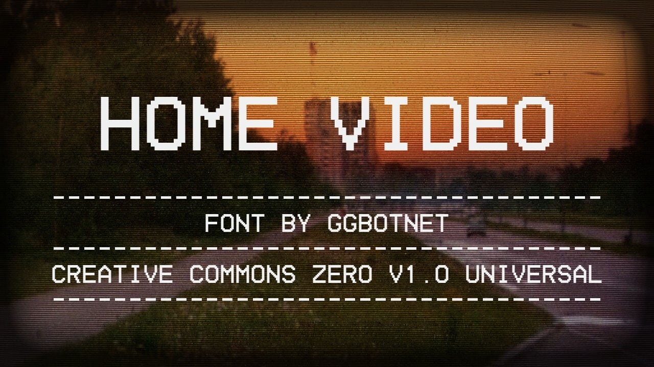 Home video font