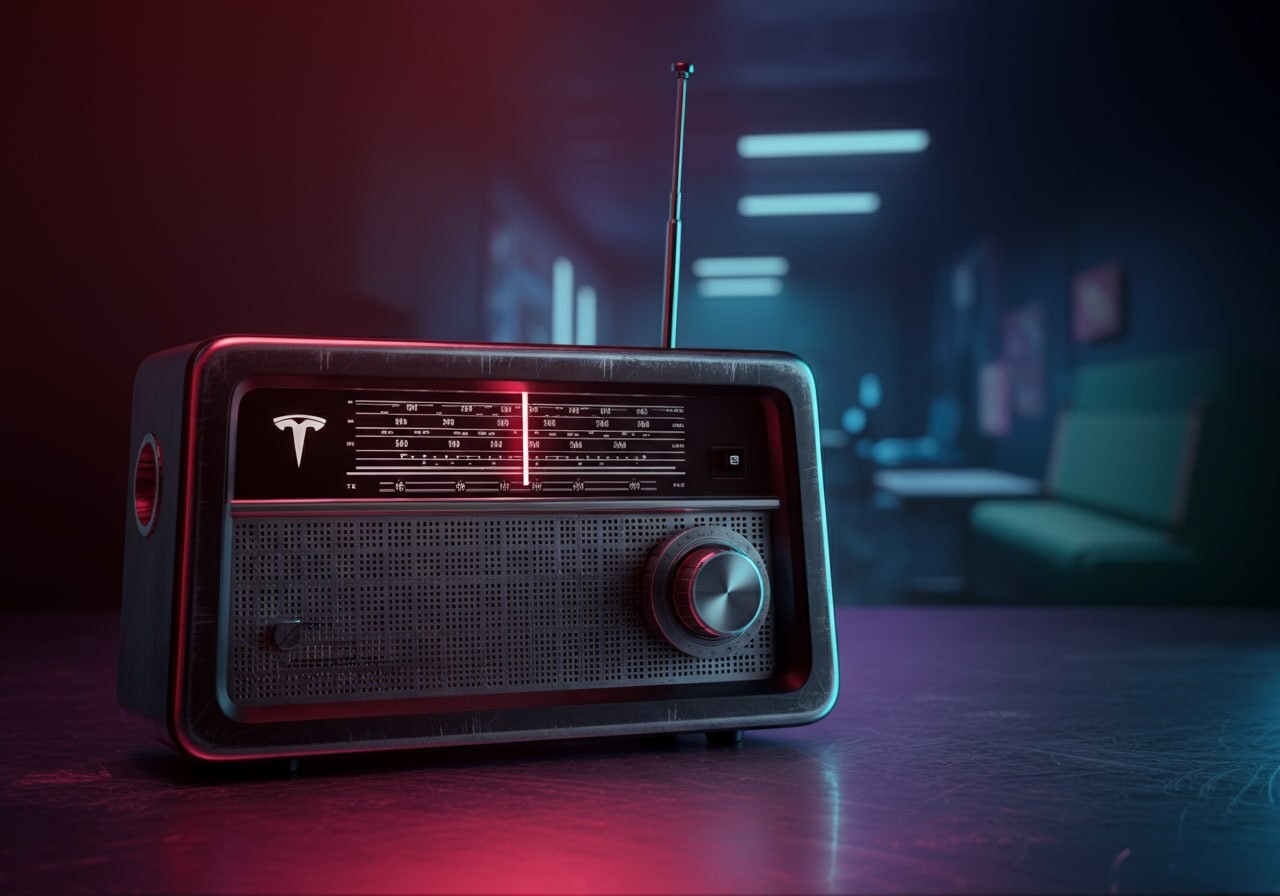Футуристическая бытовая техника Tesla в стиле научной фантастики