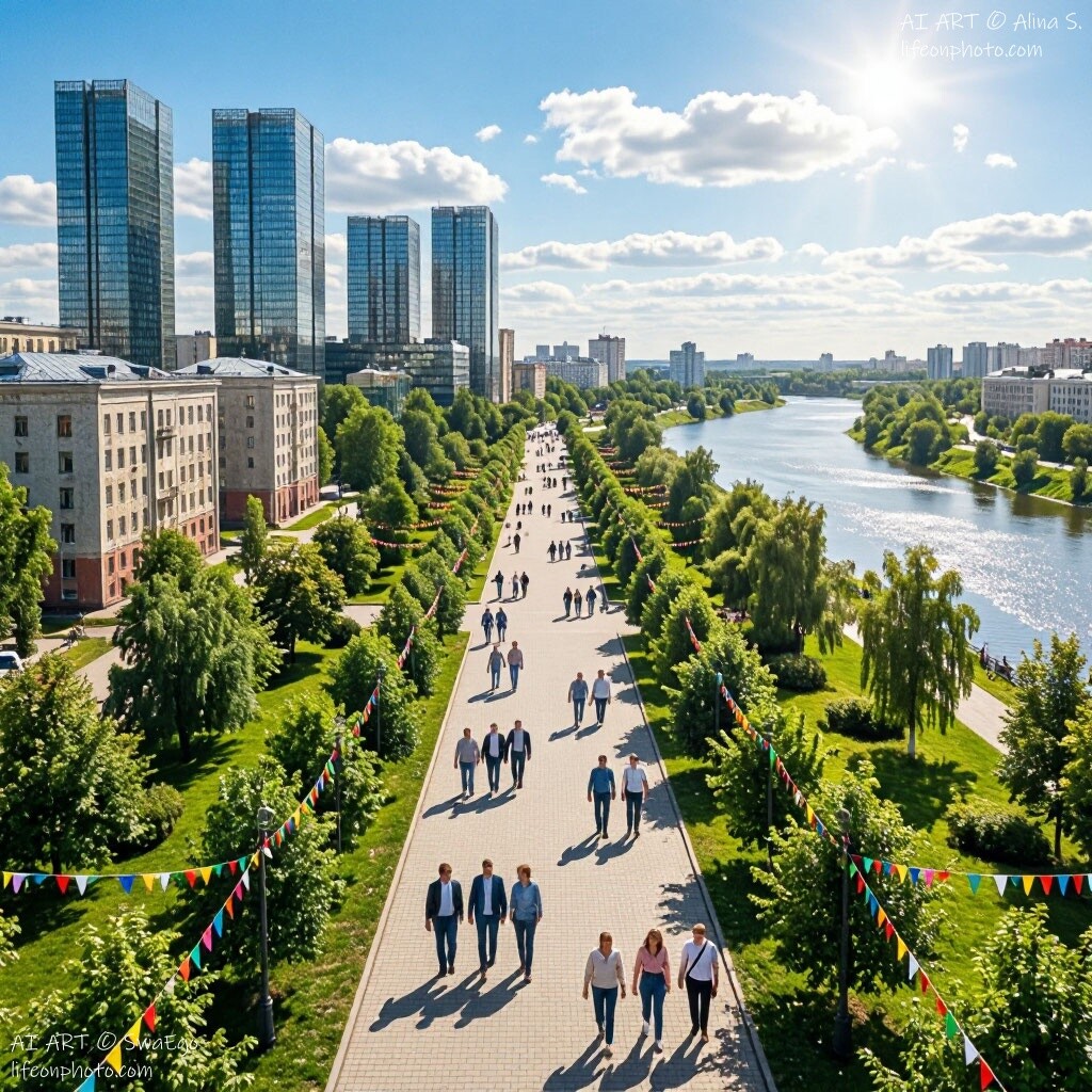Город Припять, которого не было: яркая фантазия о городе будущего, от атомного проекта к процветанию
