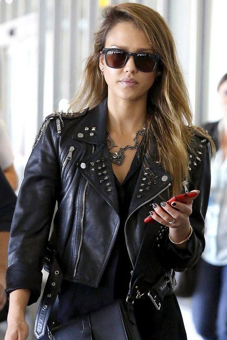 celebrities leather jacket 2