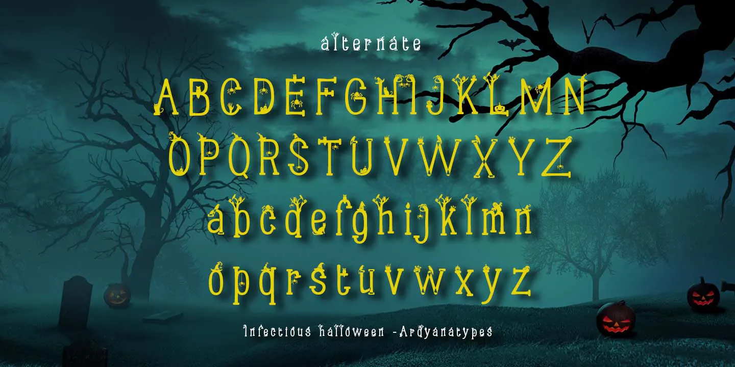 Infectious Halloween font 3