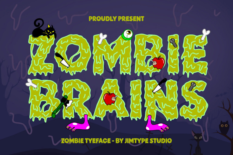 Zombie Brains: шрифт, который плавится у вас на глазах